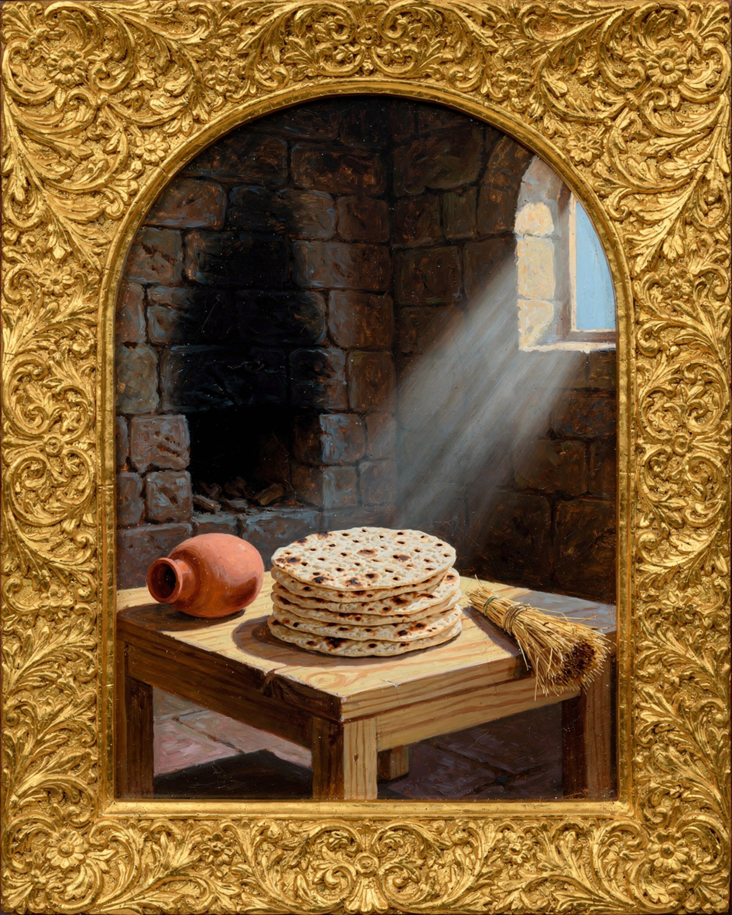 Still-life print canon — Chag HaMatzot: unleavened bread.